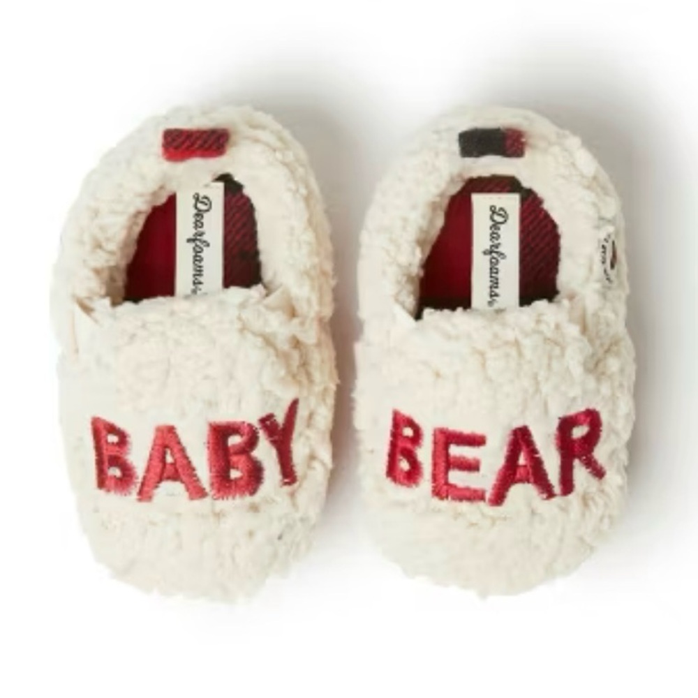 Limited Edition Dearfoams 3-6 Months Baby Bear Memory Foam Slippers